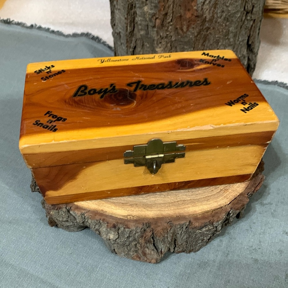 Yellowstone National Park  Boy’s Treasure Wooden Box